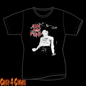 Alien Sex Fiend Nik Fiend White & Red Design Baby Doll Tee