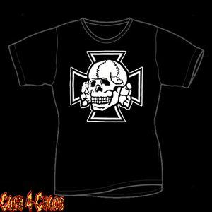 Death in June Skull & Iron Cross Design Baby Doll Tee