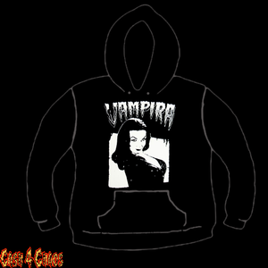 Vampira "50's Horror Movie Hostess" Design Screen Printed Pullover Hoodie