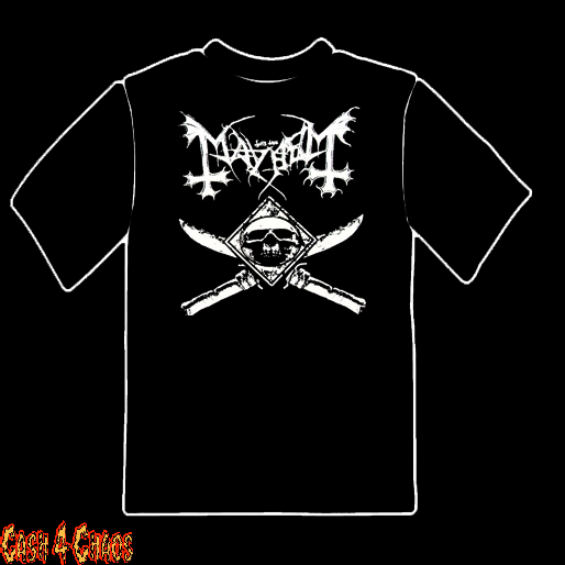 Mayhem Band Logo Design Tee